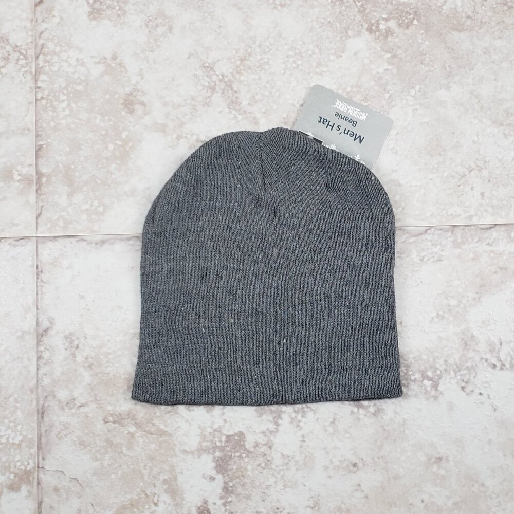 Adult Basic Beanie Cap Hat Grey Mission Ridge Solid Tight Knit Toboggan OS